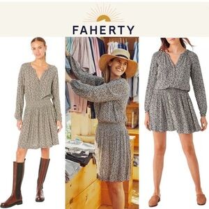 Faherty Montara Dress Color-Leaf Batik XS NWT